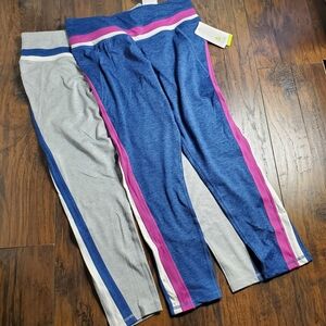 Athlux Performance Colorblock High-Waist Leggings XL 2-pack (16-18) NWT